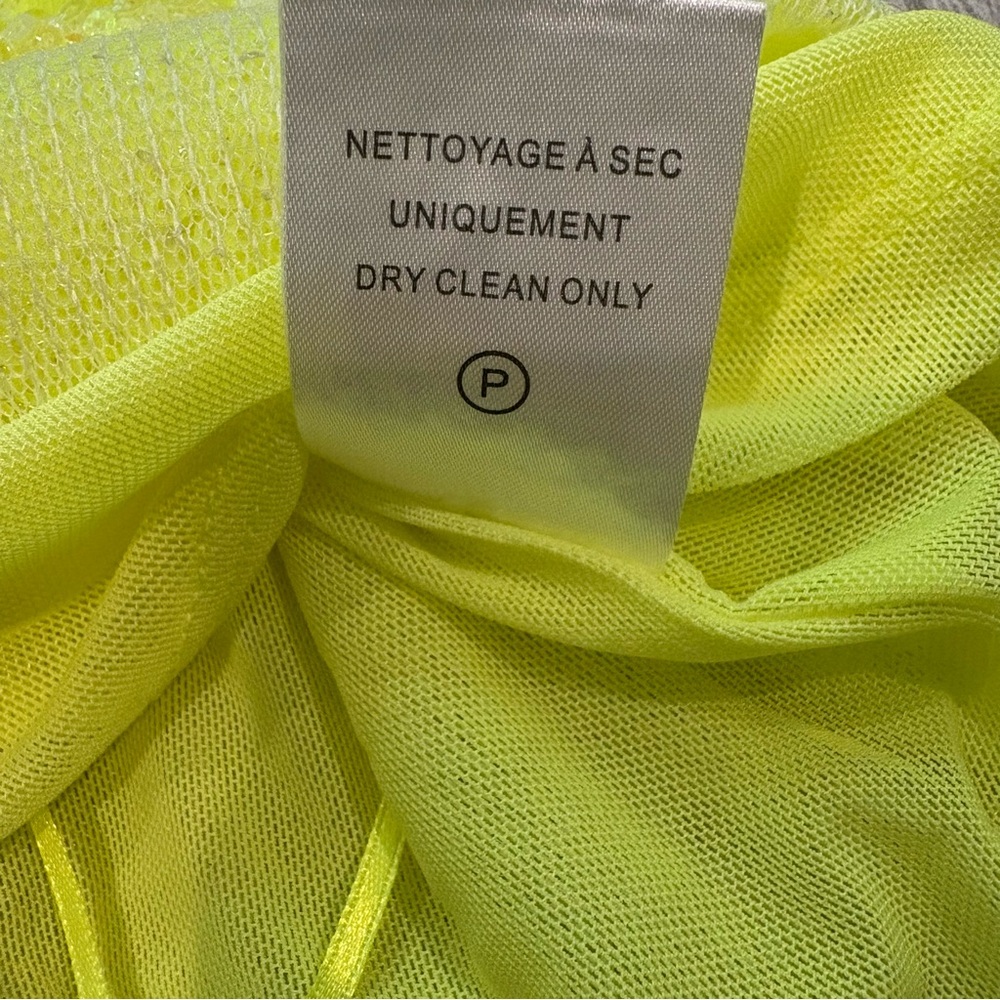NWT, Rachel Zoe Neon Yellow Sequin Scoop Neck Tank, Sz M - Picture 15 of 15